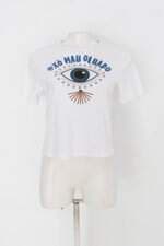 Camiseta marisa feminina branca estampada com Strass