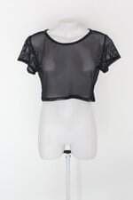 Blusa cropped feminina preta