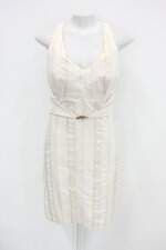 Vestido maria. valentina feminino bege com listrado