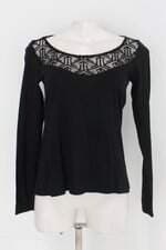 Blusa feminina preta com Renda