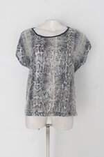 Blusa folic basic feminina azul com Paetê