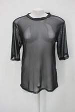 Blusa feminina preta com Transparência