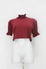 Blusa cropped feminina vermelha