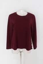 Blusa denovo feminina vinho manga longa 