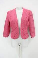 Cardigan revendish feminino rosa com forro azul 