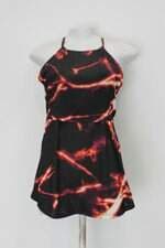 Blusa morena rosa feminina estampada com Renda