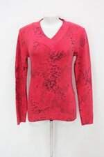 Suéter feminino vermelho com estampa animal print