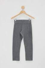 Calça de tecido feminina cinza com Cós com elástico