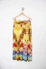 Saia midi feminina estampada com Forro