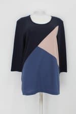 Blusa  de tricot pe feminina colorida com recortes 