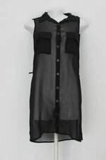 Camisa bellmur feminina preta com Transparência