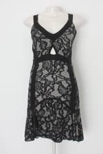 Vestido bo.bo feminino bicolor  com Recortes