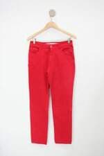 Calça de sarja siberian denim feminina vermelha 