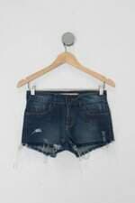 Shorts Jeans rosa chá feminino azul
