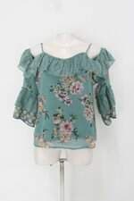 Blusa xhilaration feminina estampada com Babado e Forro
