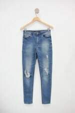 Calça Jeans HandBook feminina azul Destroyed  