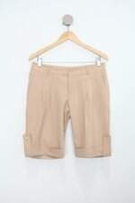 Bermuda spzzato feminina marrom