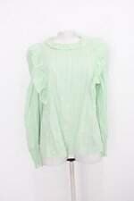 Camisa dom fashion feminina verde com Babado