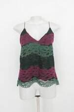 Blusa zara feminina bicolor com Renda e Forro