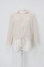 Blusa fanyland feminina bege com Plissado