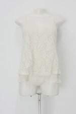 Regata zinco feminina creme  com Sobreposto