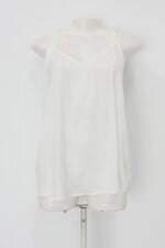 Regata maria valentina feminina off-white com Renda e Transparência