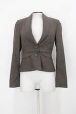 Blazer jacquie feminina marrom com Ombreira