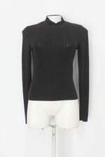 Blusa feminina canelada preta 