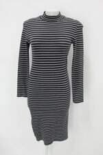 Vestido renner feminino preto listrado 