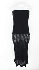 Saia cea feminina preta com Meio forro e Cós com elástico