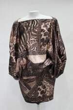 Vestido thamara capelão feminino estampado com Cós com elástico