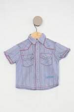 Camisa Infantil listrada com bordado