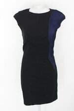 Vestido samteshy feminino preto e azul com Forro e Tule