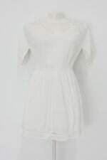 Vestido south & co feminino off-white com Recortes e Renda