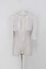 Bolero feminino branco de tricot