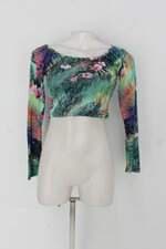 Blusa feminina estampada manga longa 