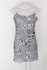 Vestido de tule gringa.com feminino branco estampado com Forro