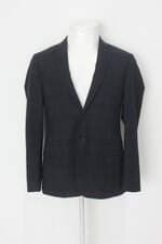 Blazer armani exchange masculino azul com Ombreira e Fenda