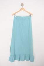 Saia midi feminina azul