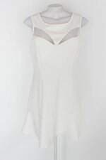 Vestido linnai feminino off-white com Bojo e Tule