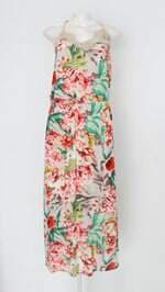 Vestido feminino estampado com Renda e Forro