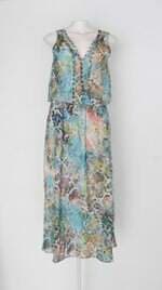 Vestido shoulder feminino estampado
