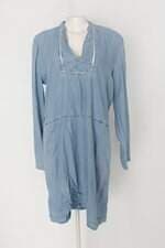 Vestido de sarja mob feminino azul