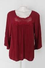 Blusa pavão de ouro feminina vermelha com Renda e Recortes
