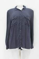 Camisa m&s collection masculina azul estampada