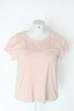 Blusa per una feminina rosa com Recortes