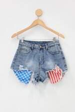 Shorts jeans feminino azul