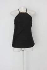 Blusa riachuelo feminina preto com Pregas