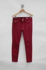 Calça de sarja true religion feminina coral