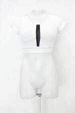 Blusa feminina branca com Recortes e Bojo